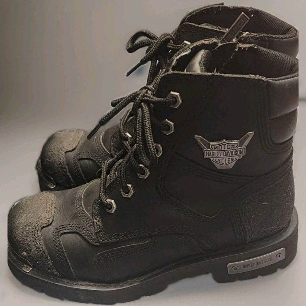 Harley-Davidson Black Women's 7 Motorcycle Worn A Few times